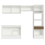 Cocina Integral Topazio 2.60 m con Encimera Blanco/Marrón