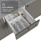 Cocina Integral Vik 1.80 Metros Blanco/Gris 04