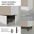 Conjunto de Mueble para Baño Agata 1.20 m 3 Puertas 3 Cajones Blanco/Crema