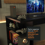 Escritorio Gamer Moderno + Panel para TV Hasta 50 Pulgadas
