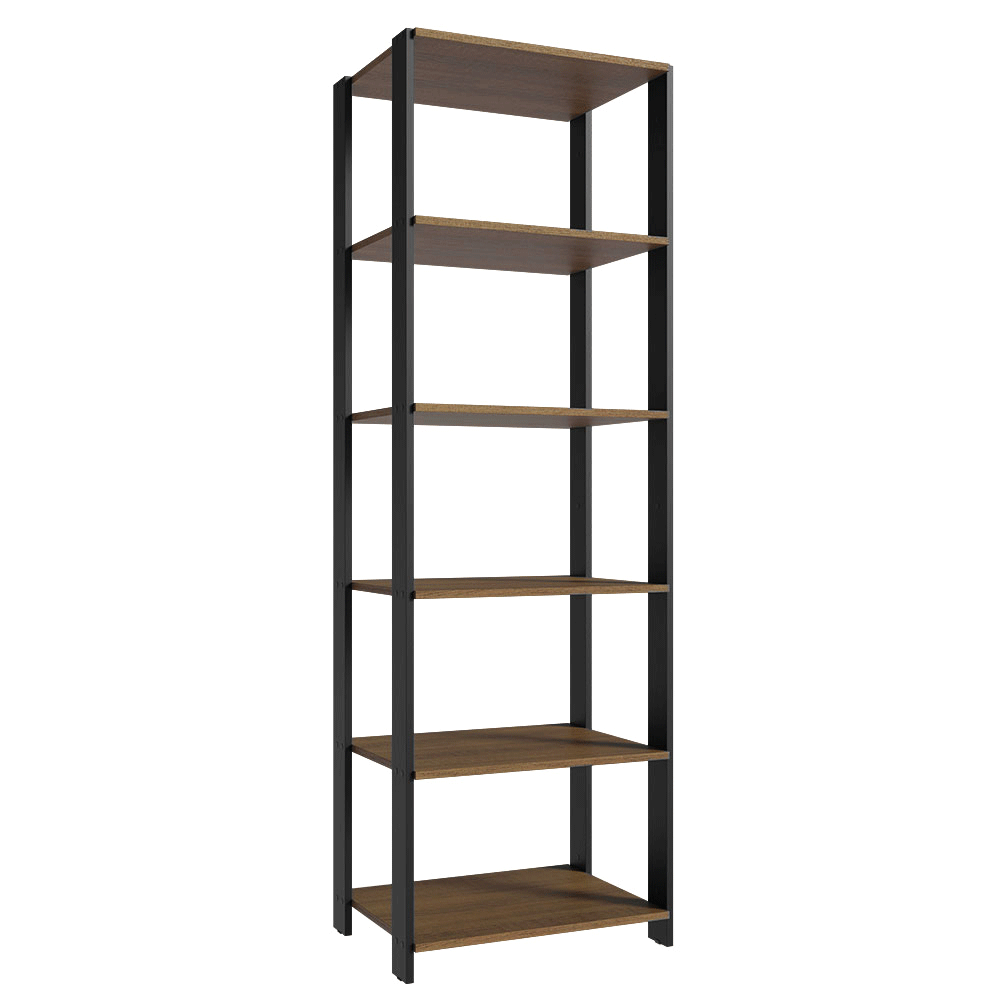 Armario Estante Organizador Multiuso Madesa con 5 Niveles 59 cm Marrón/Negro