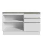 Kit 2 Muebles para Baño 140 cm 2 Puertas 3 Cajones con Encimeras
