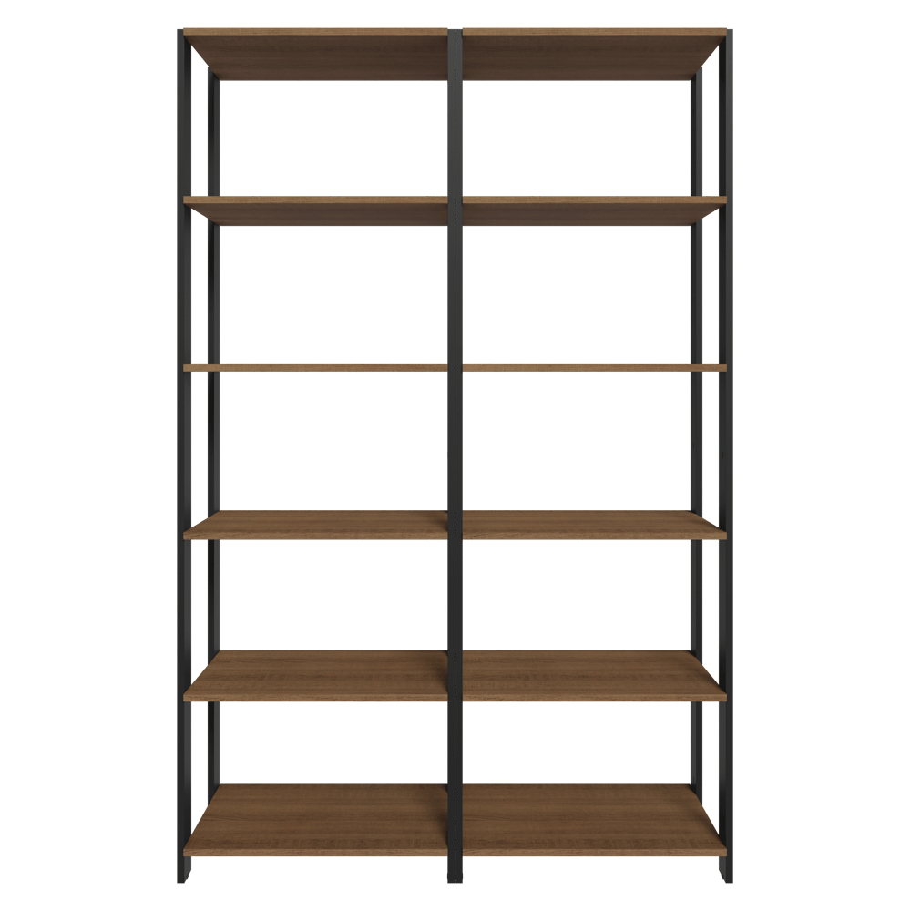 Armario Estante Organizador Multiuso Madesa con 10 Niveles 118 cm Marrón/Negro