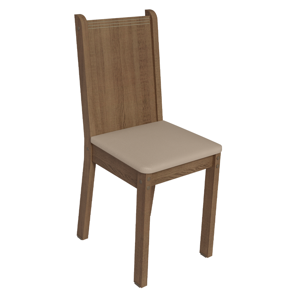 Juego de Comedor Clarice con 8 Sillas Marrón/Beige