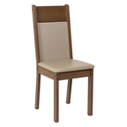 Juego de Comedor Panamá con 8 Sillas Marrón/Crema/Sintético Beige