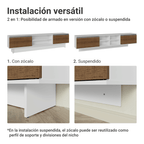 Centro de Entretenimiento Mesa para TV Glamy Hasta 80 Pulgds