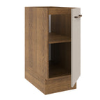 Mueble de Cocina Bajo Agata 1 Puerta 35 cm x 60 cm sin Encimera Marrón/Crema