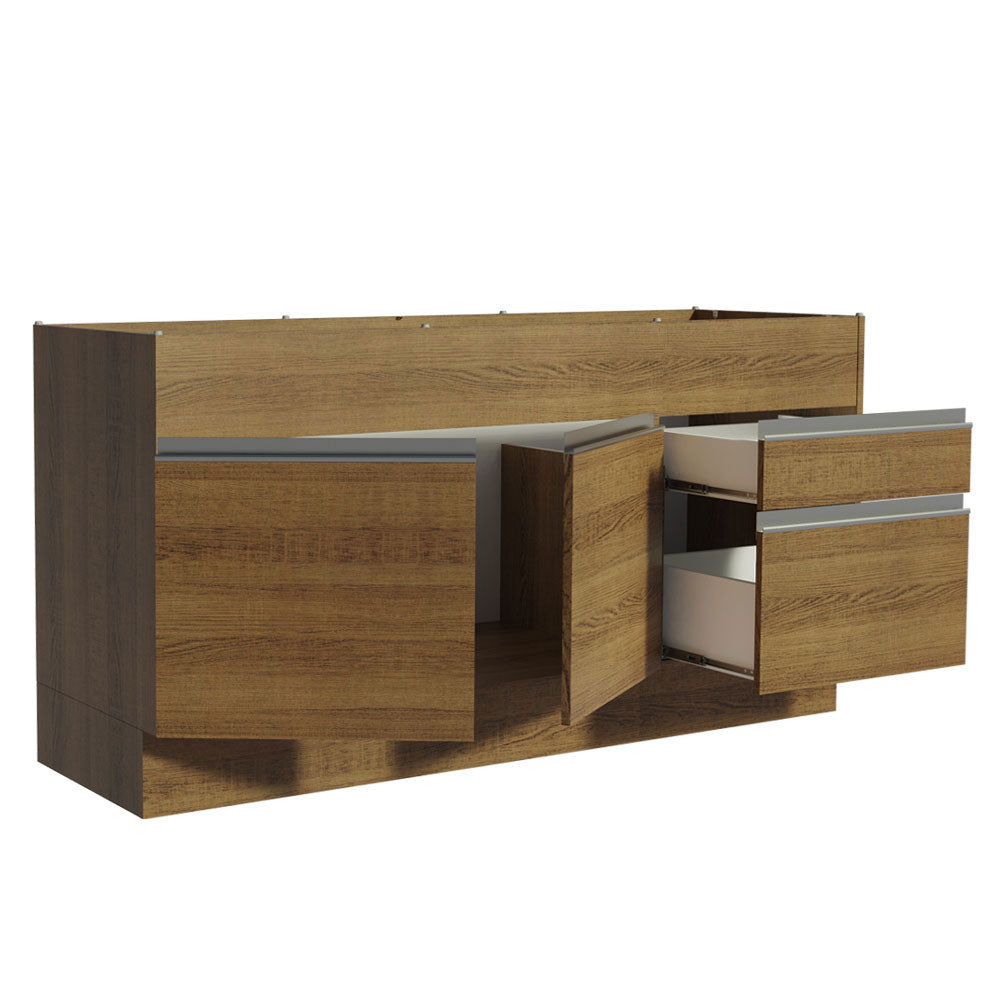 Mueble de Cocina Bajo Glamy 1.50 m 2 Puertas 2 Cajones Marrón