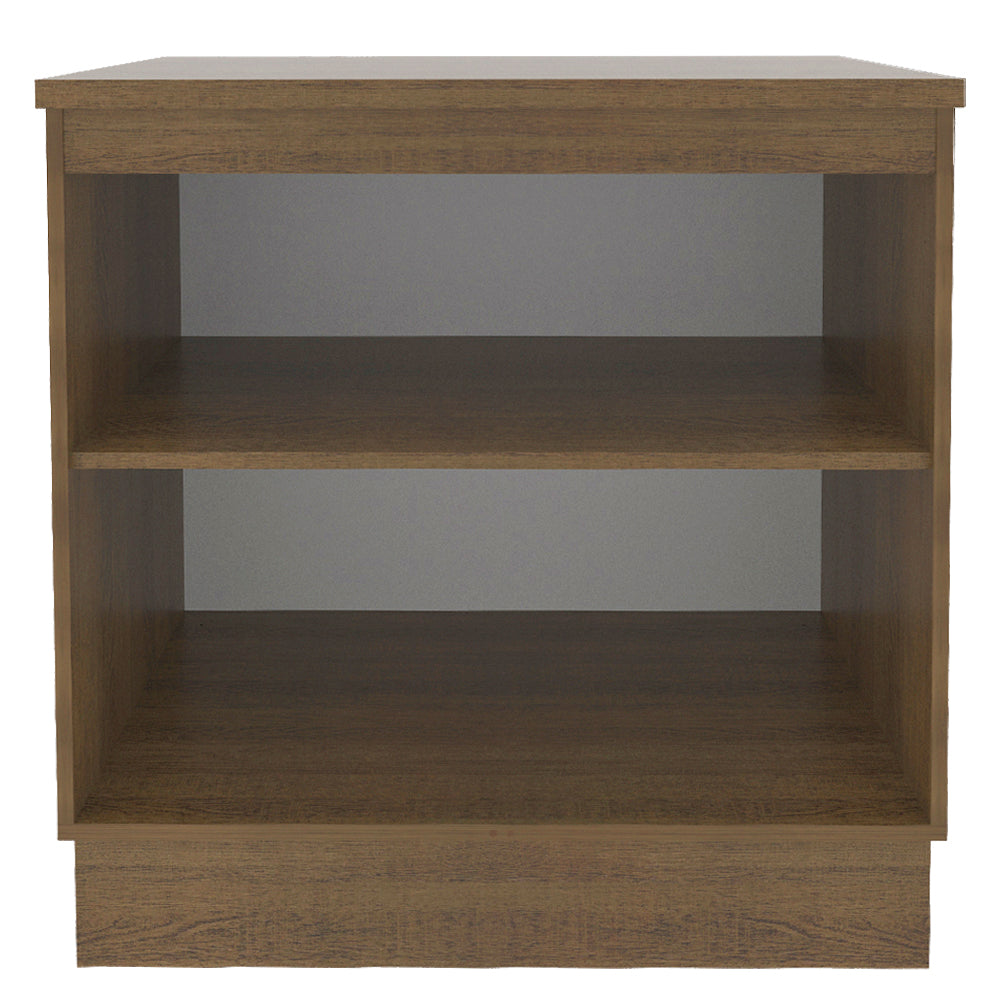 Mueble de Cocina Bajo Glamy 80 cm 2 Puertas Marrón/Negro