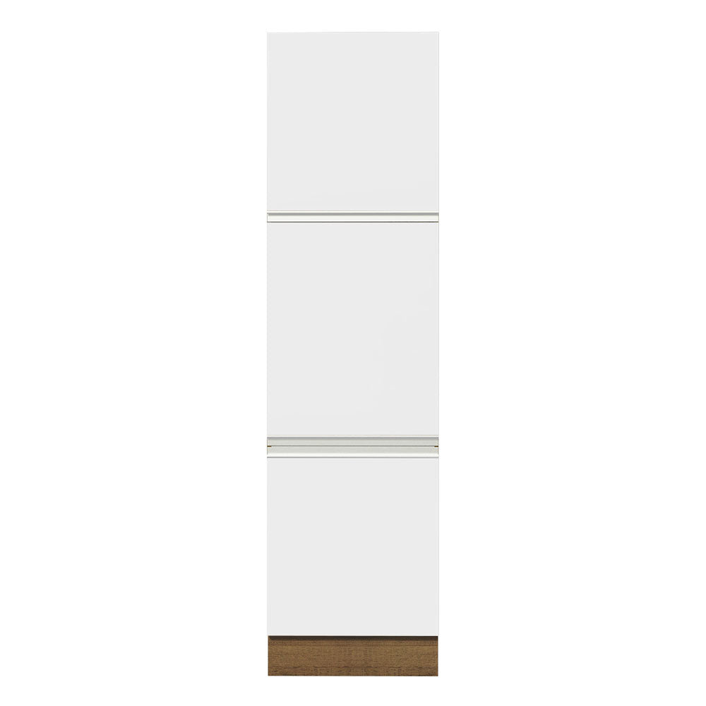 Mueble de Cocina Armario Vertical Glamy 3 Puertas Marrón/Blanco