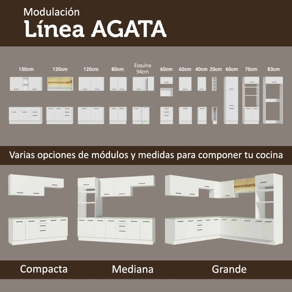 Mueble de Cocina para Hornos Agata 70 cm Blanco
