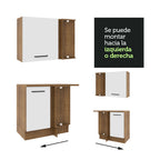 Cocina Integral de Esquina Agata 4.00 m Marrón/Blanco 01
