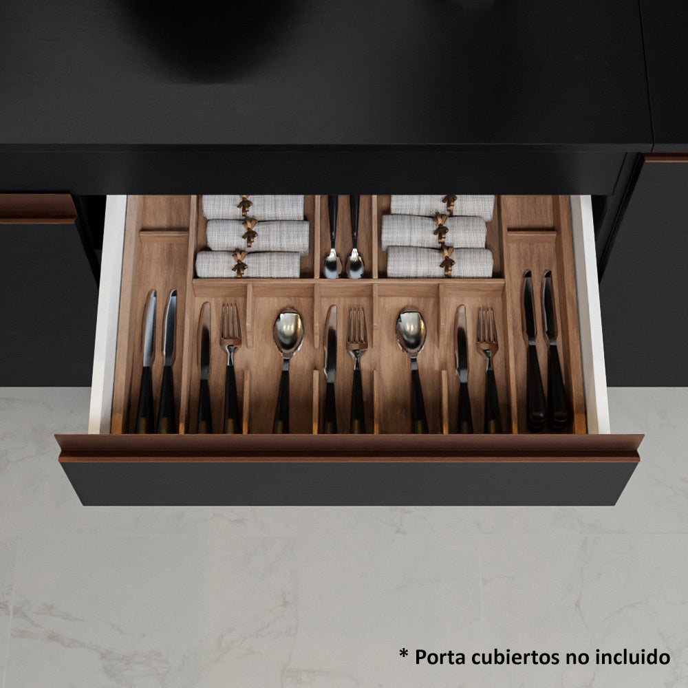 Cocina Integral de Esquina Reims 4.00 m con Encimera Negro 04