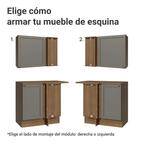Cocina Integral de Esquina Vik 4.00 m Marrón/Gris 02