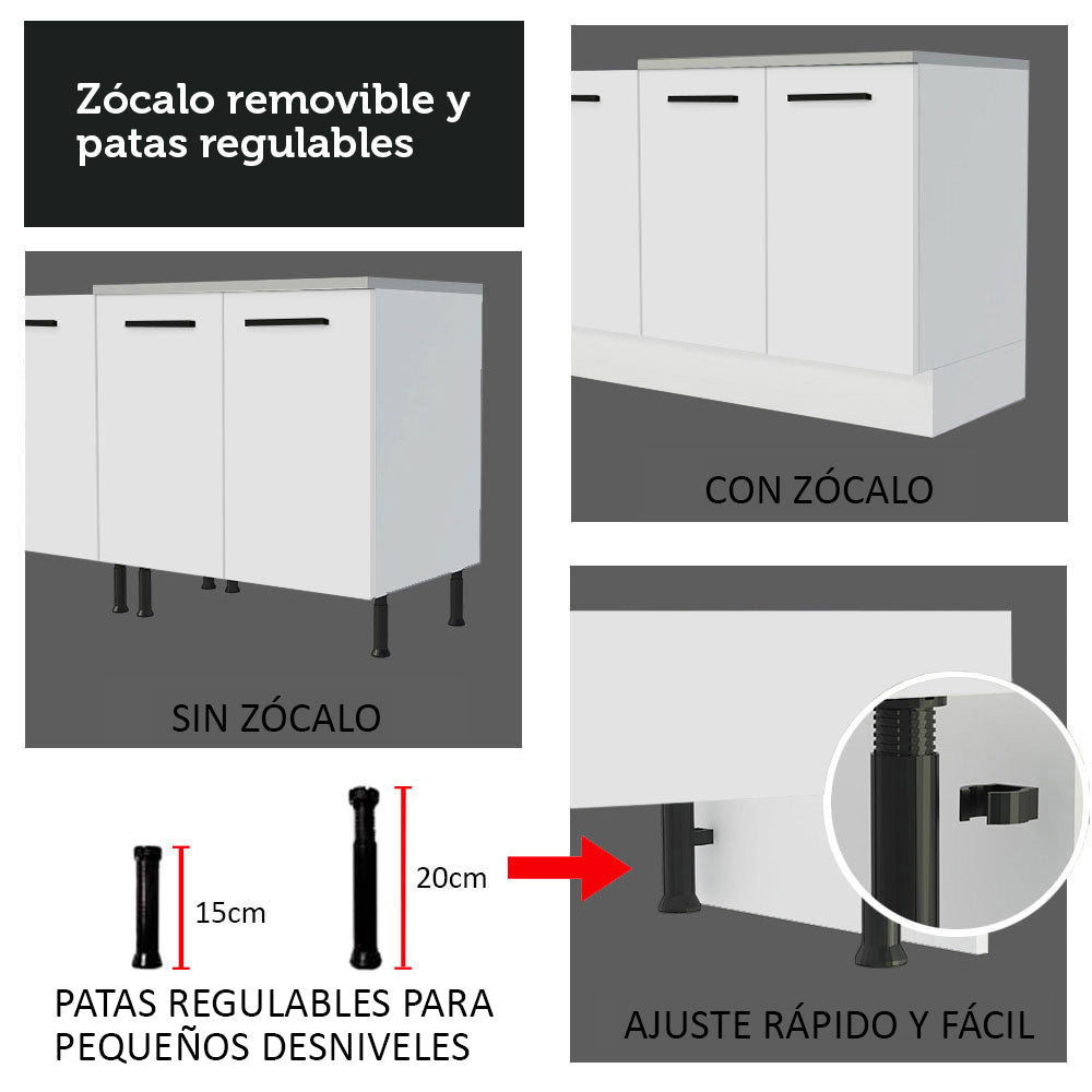Cocina Integral Agata 3.10 Metros Blanco 02