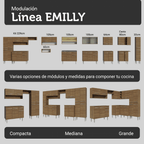 Cocina Integral Compacta Emilly 1.05 m Marrón 03