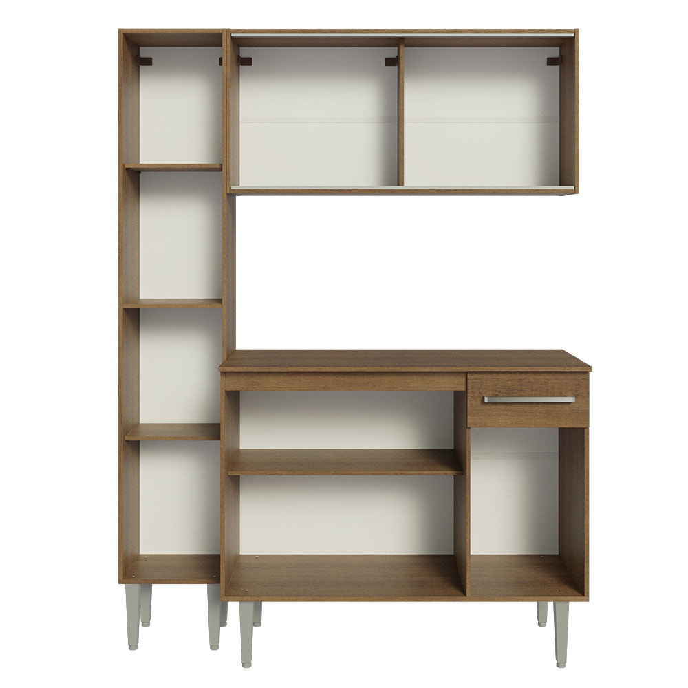 Cocina Integral Emilly 1.40 Metros Marrón 06