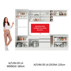 Cocina Integral Vicenza 2.90 m con Encimera Blanco 12