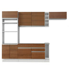Cocina Integral Safira 2.90 Metros Blanco/Marrón 04