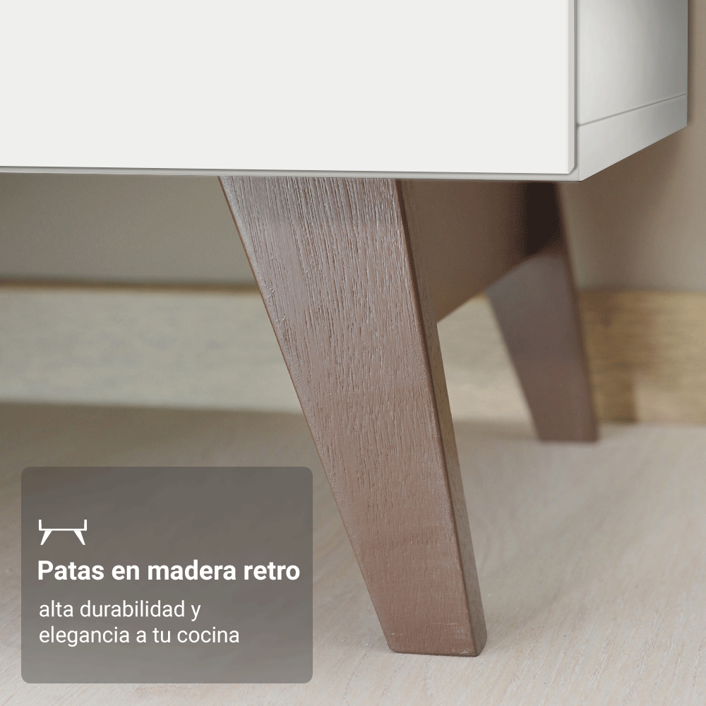 Cocina Integral Reims 2.50 m con Encimera Blanco 09