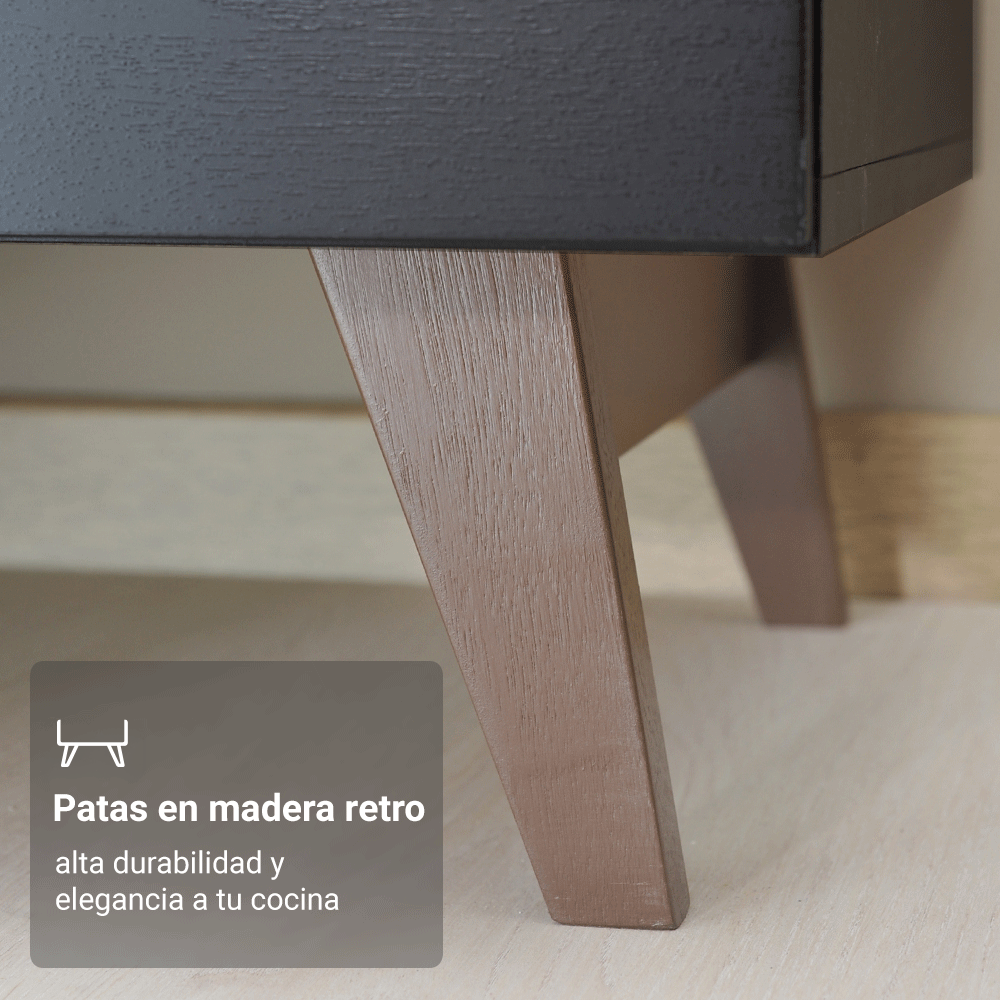 Cocina Integral Reims 3.10 m con Encimera Negro 01