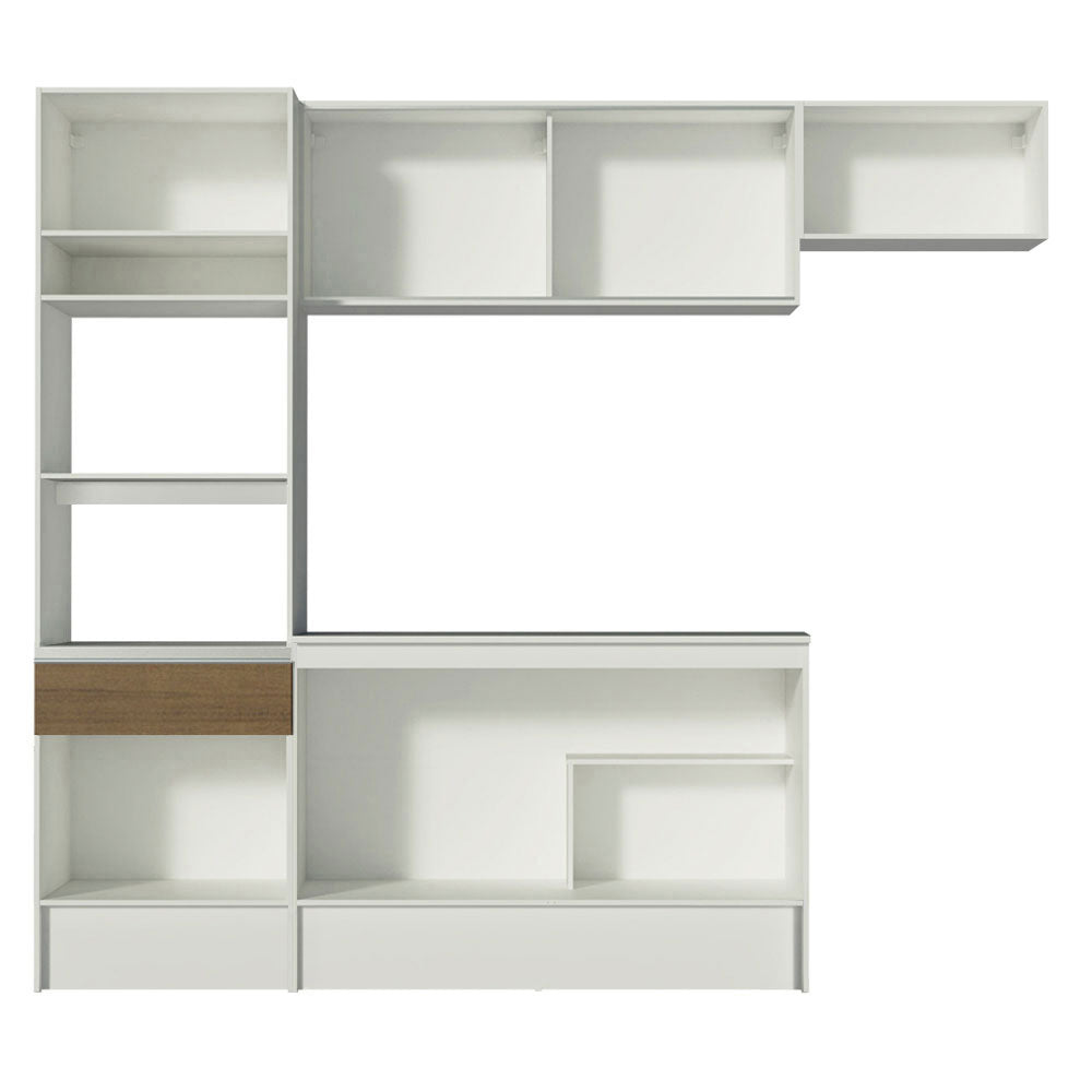 Cocina Integral Diamante 2.40 m con Encimera Blanco/Marrón 02