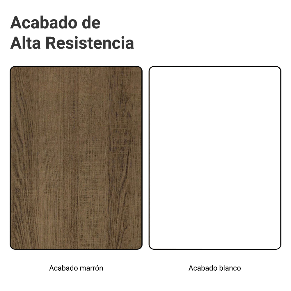 Conjunto de Mueble para Baño Agata 1.20 m 3 Puertas 3 Cajones Marrón/Blanco