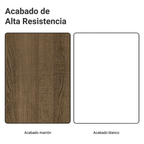 Conjunto de Mueble para Baño Agata 1.20 m 3 Puertas 3 Cajones Marrón/Blanco