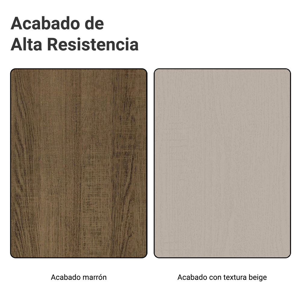 Conjunto de Mueble para Baño Agata 1.20 m 3 Puertas 3 Cajones Marrón/Crema