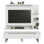 Centro de Entretenimiento para TV Reims Mesa y Panel Hasta 60 Pulgadas Blanco