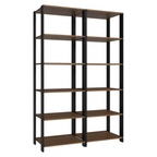 Armário Estante Multiuso para Oficina con 10 Niveles 118 cm Marrón/Negro