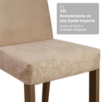 Juego de Comedor Soho con 6 Sillas Marrón/Crema/Imperial