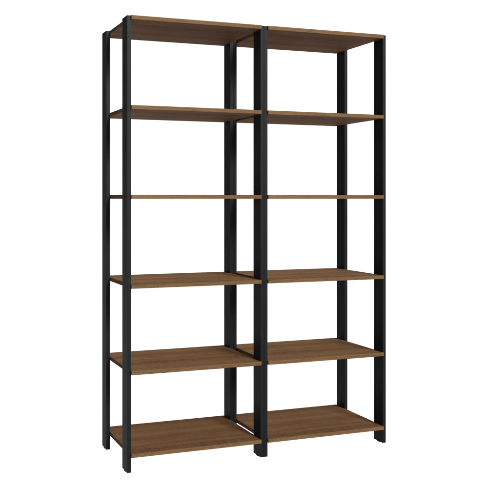 Armario Estante Organizador Multiuso Madesa con 10 Niveles 118 cm Marrón/Negro