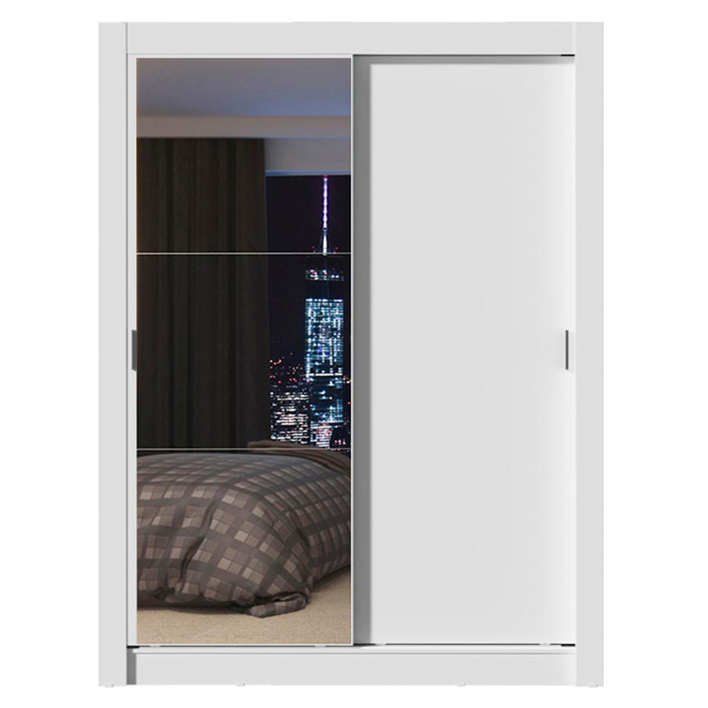 Clóset Denver 2 Puertas Corredizas 1 Espejo Blanco 117 cm x 205 cm