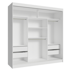 Clóset Reno 3 Puertas Corredizas 1 Espejo Blanco 180 cm x 205 cm x 54 cm