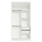 Clóset Tokio 2 Puertas Corredizas 1 Espejo Blanco/Marrón 218 cm x 109 cm x 54 cm