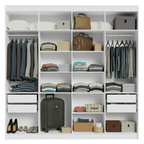 Closet Venus 8 Puertas 4 Cajones 2 Barrales Blanco