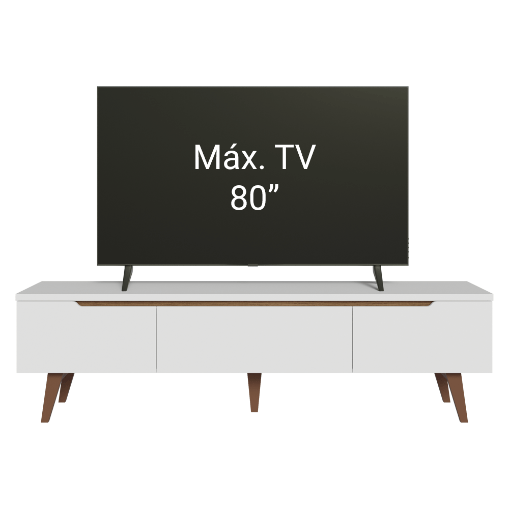 Centro de Entretenimiento Mesa para TV Doha Hasta 80 Pulgadas Blanco