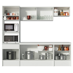Cocina Integral Diamante 2.40 m con Encimera Blanco