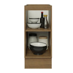 Mueble de Cocina Bajo Glamy 1 Puerta 35 cm x 60 cm sin Encimera Marrón/Blanco