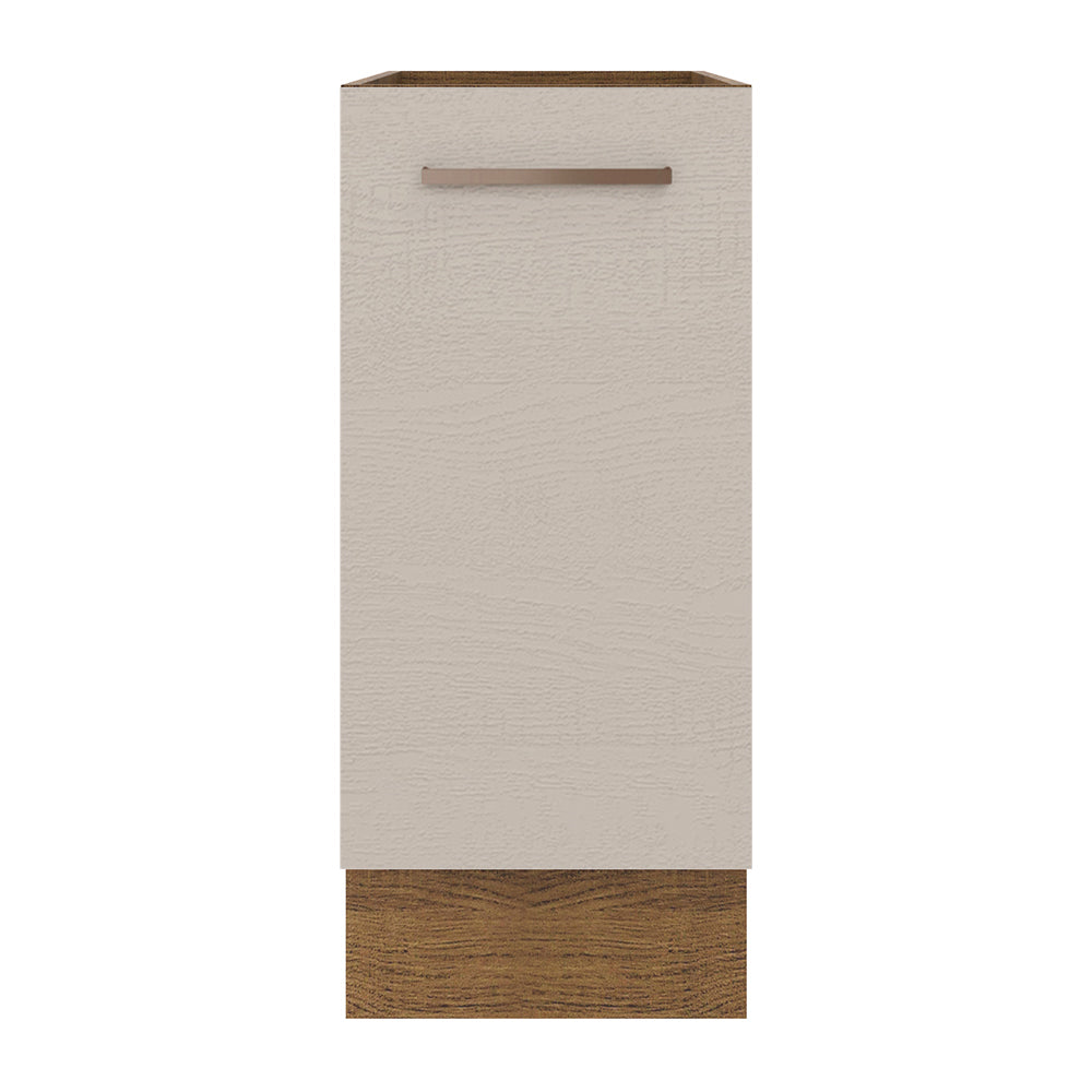 Mueble de Cocina Bajo Agata 1 Puerta 35 cm x 60 cm sin Encimera Marrón/Crema