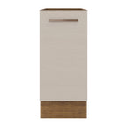 Mueble de Cocina Bajo Agata 1 Puerta 35 cm x 60 cm sin Encimera Marrón/Crema