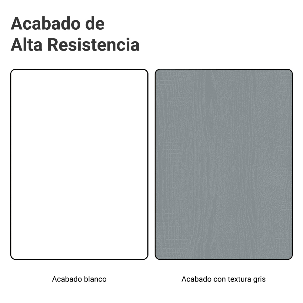 Mueble de Cocina Bajo Agata 1.20 m 2 Puertas 3 Cajones con Encimera Blanco/Gris