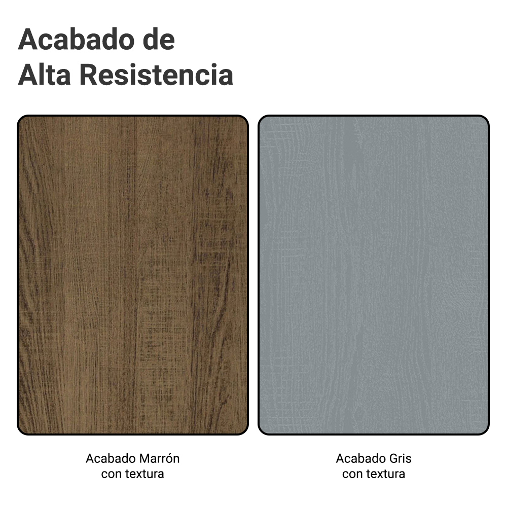 Mueble de Cocina Bajo Agata 1.20 m 2 Puertas 3 Cajones Marrón/Gris