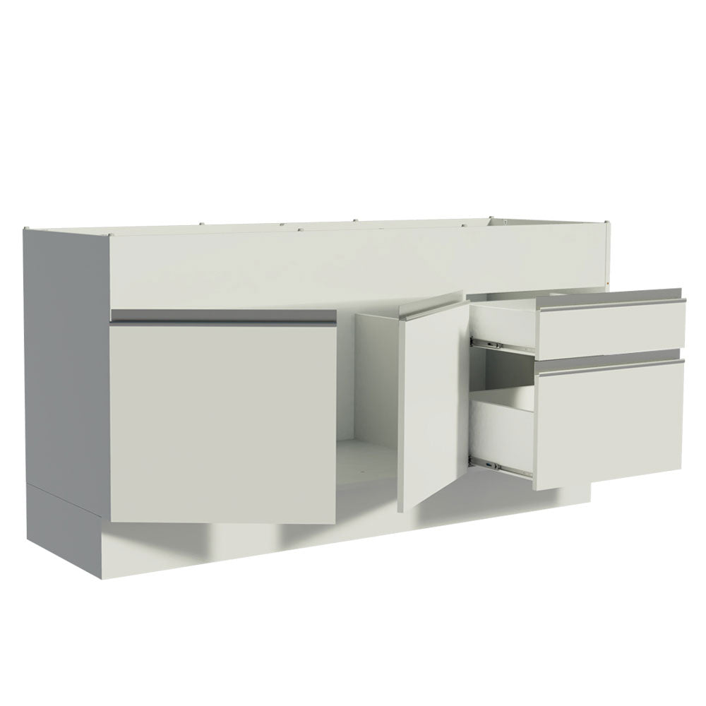 Mueble de Cocina Bajo Glamy 1.50 m 2 Puertas 2 Cajones Blanco