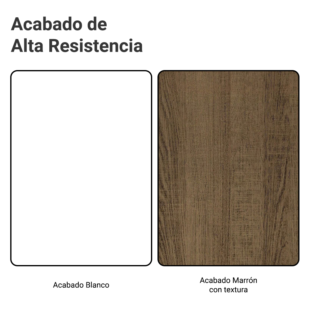 Mueble de Cocina Bajo Glamy 1.50 m 2 Puertas 2 Cajones Blanco/Marrón