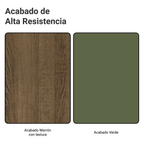 Mueble de Cocina Bajo Vik 80 cm 2 Puertas MarrónVerde