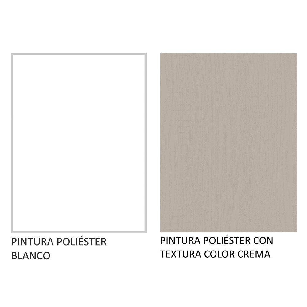 Mueble de Cocina Superior Agata 80 cm 1 Puerta Abatible Blanco/Crema