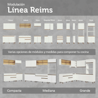 Cocina Integral de Esquina Reims 4.50 m con Encimera Blanco 01