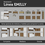 Cocina Integral Emilly 2.90 m con Mesón de Acero 09